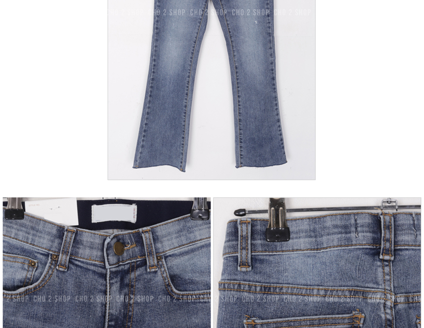 Women Jeans Pants Ash Blue Boots Cut Span Jeans Co